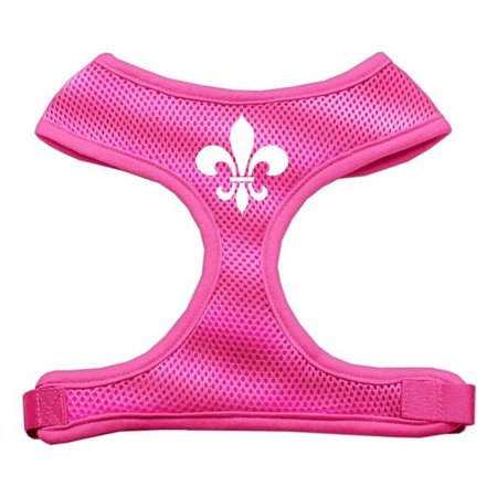 UNCONDITIONAL LOVE Fleur de Lis Design Soft Mesh Harnesses Pink Extra Large UN2619036